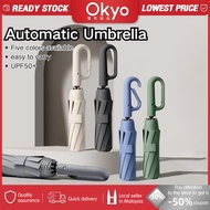 UPF50+ Large Folding Automatic Umbrella Large Size Sunshade Fully Umbrella Thickened Rubber Sunshade