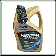 ปตท Ptt PERFORMA synthetic EVOTEC  อีโวเทค 0W-20 ปริมาณ 3 ลิตร สังเคราะห์แท้ 100%