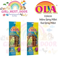 OLA Standard Spray Millet 6pcs - Red / Yellow for Birds and Parrots