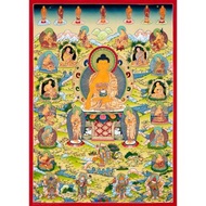 手繪十六羅漢唐卡畫