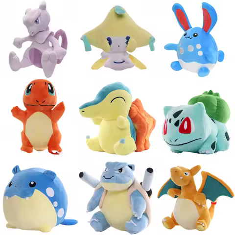 Pokemon Pikachu Plush Gengar Blastoise Charizard Spheal Jirachi Azumarill Cyndaquil Mewtwo Peluche T