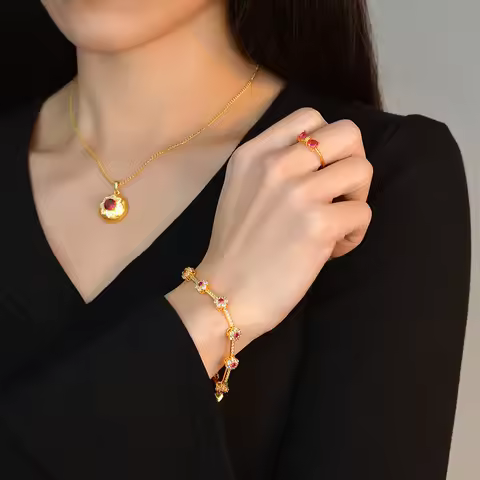 Luxury 24K real gold full diamond plum bracelet au9999 Gold full diamond gem bracelet advanced sense