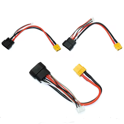 2S/3S/4S Lipo Battery Charge Adapter Cable XT60 Female to TRX Traxxas ID Male Charging Balance Lead 