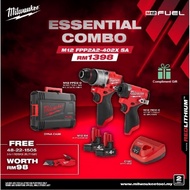 Milwaukee M12 FUEL GEN III Combo Set (M12 FPD2 13mm Percussion Drill / Driver + M12 FID2 Hex Impact Driver)