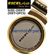 EXCEL ASIA RIM  SIZE 17X215 GOLD (1SET=2PCS) TAKASAGO EXCEL ASIA GOLD COLOUR RIM ALLOY 215X17 SIZE G