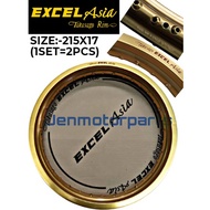 EXCEL ASIA RIM  SIZE 17X215 GOLD (1SET=2PCS) TAKASAGO EXCEL ASIA GOLD COLOUR RIM ALLOY 215X17 SIZE GOLD COLOUR