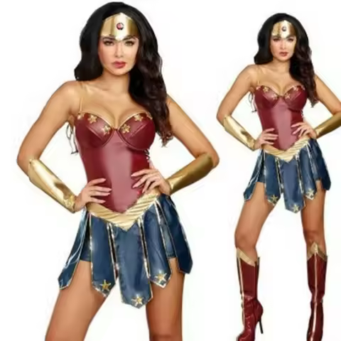Film Wonder Woman Cosplay Uniforme Jupe Halloween Fête Justice Wonder Fantasia Déguisement League Su