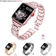 สายนาฬิกาสแตนเลสสตีลสำหรับสายคาด Apple Watch 44มม. 42มม. 40มม. 38มม. สายนาฬิกาสำหรับเปลี่ยนที่หรูหราสำหรับ iWatch 1 2 3 4 5