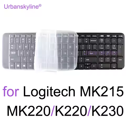 Keyboard Cover for Logitech MK220 MK215 K220 K230 for Logi Protective Protector Skin Case Clear Sili