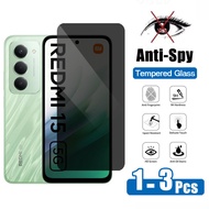 1-3 Pcs For Redmi 15 5G 4G Privacy HD Screen Protector For Xiaomi Redmi 15C 14C 14R 13 13R 13X 13C K