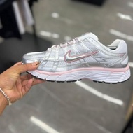 NIKE P6000 WHITE ELEMENTAL PINK BLACK SILVER ORIGINAL SHOES FREE PAPER BAG AND FREE SOCKS UNISEX SHO