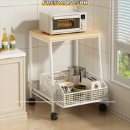 FREEYIO785BH Kitchen Organizer, Space Saving Countertop Storage Microwave Stand,  With Drawers Multi