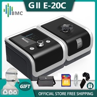 BMC E-20C CPAP แบบพกพา GII เครื่องช่วยหายใจ CPAP สำหรับหยุดหายใจขณะหลับเพื่อป้องกันการนอนกรน Sleep Aid OSAHS OSAS Snorer Band NM4 SML Universal หน้ากากจมูก