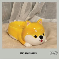 Pet Feeding Bowl Shiba Cute Ceramic Bowl Large Bowl Dog Bowl