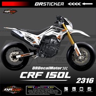 Aksesoris Motor Crf 150L Decal Motor CRF fullbody Variasi Putih full
