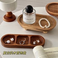 Retro Solid Wood Jewelry Box Jewelry Aromatherapy Tray Entrance Key Storage Home Decoration Perfume 