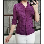 SHOOPI ATASAN BLUS katun bolong/BLOUSE KATUN BANGKOK LEHER RIMPLE