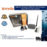 Tenda 4G Router N300 Wi-Fi 4G LTE Router (4G03 Pro) - Share Wi-Fi via 4G anywhere (Support Mobile WiFi Sim Cards)
