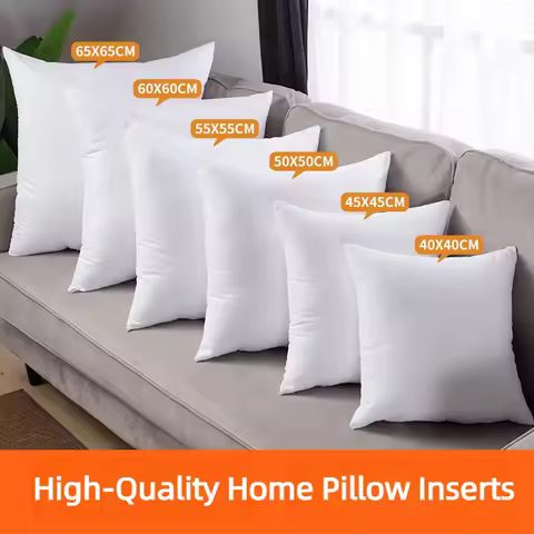 Home Quality Pillow Core Brushed Fabric Waist Cushion Core 40x60/35x55/40x40/45x45/50x50/55x55/60x60