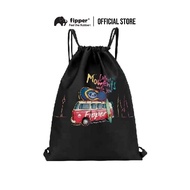 Fipper Beg Serut Black - Fipper Drawstring Bag Black
