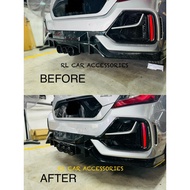 Honda Civic FC FE Type R akrapovic carbon rear exhaust pipe muffler tail pipes ekzos piping bodykit 