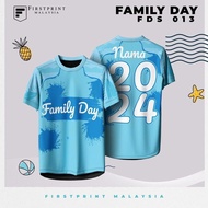 FAMILY DAY fresh pattern short-sleeved T-shirt