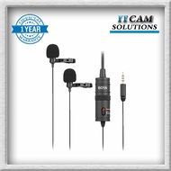 BOYA BY-M1DM DUAL-LAV MIC FOR SMARTPHONE / COMPUTER & CAMERA / BOYA DUAL LAVALIER MIC /MICROPHONE FO