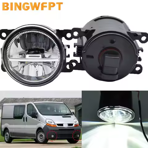 Brandnew LED Fog Lights H11 12V Fog Lamp Assembly Halogen Lamps For Renault Trafic 2.5L L4 Diesel Tu
