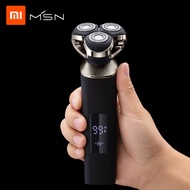 Xiaomi Youpin MSN M3 เครื่องโกนหนวดไฟฟ้าจอแอลซีดีหน้าจอไร้สายแห้งเปียกโกนมีดโกนซักผ้าด้วยตนเอง 9100 