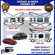 Garnish Set Nissan Almera 2016 - 2020 / 2021 - Onwards Black / Chrome Garnish Cover / Gas Tank Cover