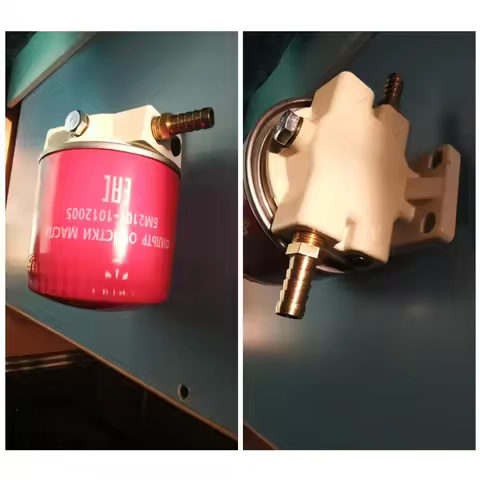 R12T Fuel Filter Base NPT ZG1/4-19 with 2 Fittings & 2 Plugs for 120AT S3240; For W712/75 OP 570 Oil