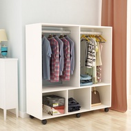 Wardrobe open mobile self-assembly wooden economy wardrobe simple simple storage modern children s d