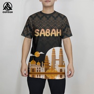 Jersey Sabah Jersey SABAH SARAWAK BORNEO Design Jersey Microfiber EasyCare Sport Sukan
