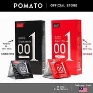 Juncai 001 Super Thin Condom 001 Kondom Duri Licin Nipis Smooth/Spike Dotted 10pcs 001超薄安全套 光滑/狼牙套
