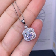 PT950 Platinum Cross Platinum High Carbon AAAAA Zircon 1 Carat Hearts And Arrows Fashion Necklace Wo