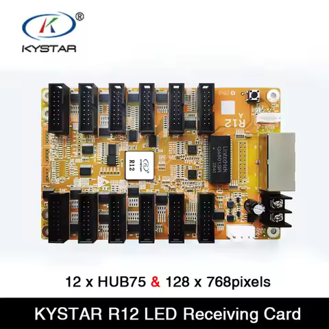 KYSTAR R12 Full Color Receiver Card Control Range 128 x 768 Pixels , 12 x HUB75 for LED module Work 