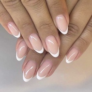 Wearing Nails Nails Simple White French Fake Nails Manicure Nails Wearing Nails Nail Stickers Detach