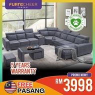 U Shape Sofa 7 Seater Sofa Anti Scratch Sofa Easy Clean Sofa Sofa Set L Shape Sofa Lounge Sofa Ruang