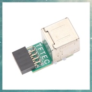 (QJEV) 9-Pin Motherboard To 2 Ports Usb 2.0 A Female Internal Header Adapter