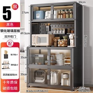 Shuaishi（shuaishi）Kitchen Utensils Shelf Floor Cabinet Sideboard Cupboard Cupboard with Door Storage Cabinet Microwave Oven Rack Locker