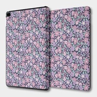 【出清優惠】藍紫碎花 iPad mini 翻蓋式保護套 平板皮套 085