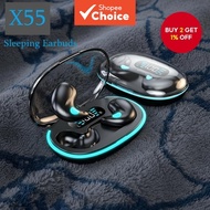 X55 TWS Bluetooth Earbuds Wireless Mini Headsets For Work Sleep Stereo Hidden Earphones  X55 TWS Fon