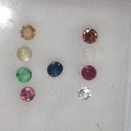 6 Nine Gems Set Of Genuine