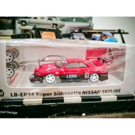 Diecast CM Model Nissan Skyline 34R LB ER34 Super Sillhouette 9 Seals