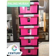 CENTURY B2500 5 Tier Plastic Drawer /BAJU Cabinet / Storage Cabinet