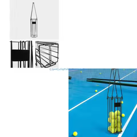 Tennis Hoppers Basket with Handle Tennis Balls Basket Pickup Hoppers Tennis & Tennis Balls Hoppers B