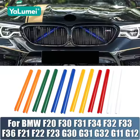 Car Front Grille Strips Trim For BMW 1 3 4 5 6 7 Series F20 F21 F22 F23 F30 F31 F34 F32 F33 F36 G30 