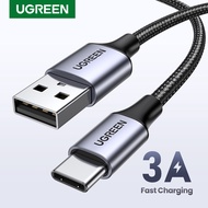 UGREEN Type C 3A Fast Charging Cable for Type C Mobile Phone Samsung S24 S23 Ultra Huawei Xiaomi MI9 Model: US288