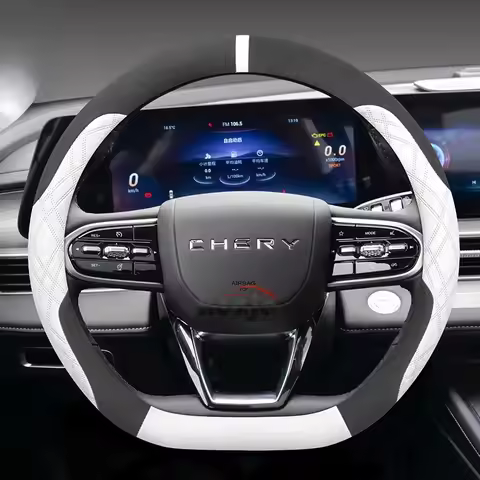 Suede Leather Car Steering Wheel Cover for Chery Omoda 5 EX GT 2023 2024 Car-styling Auto Accessorie