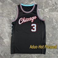 2026 Hot pressed NBA Chicago Bulls #3 Josh Giddey Black City Edition basketball Jersey